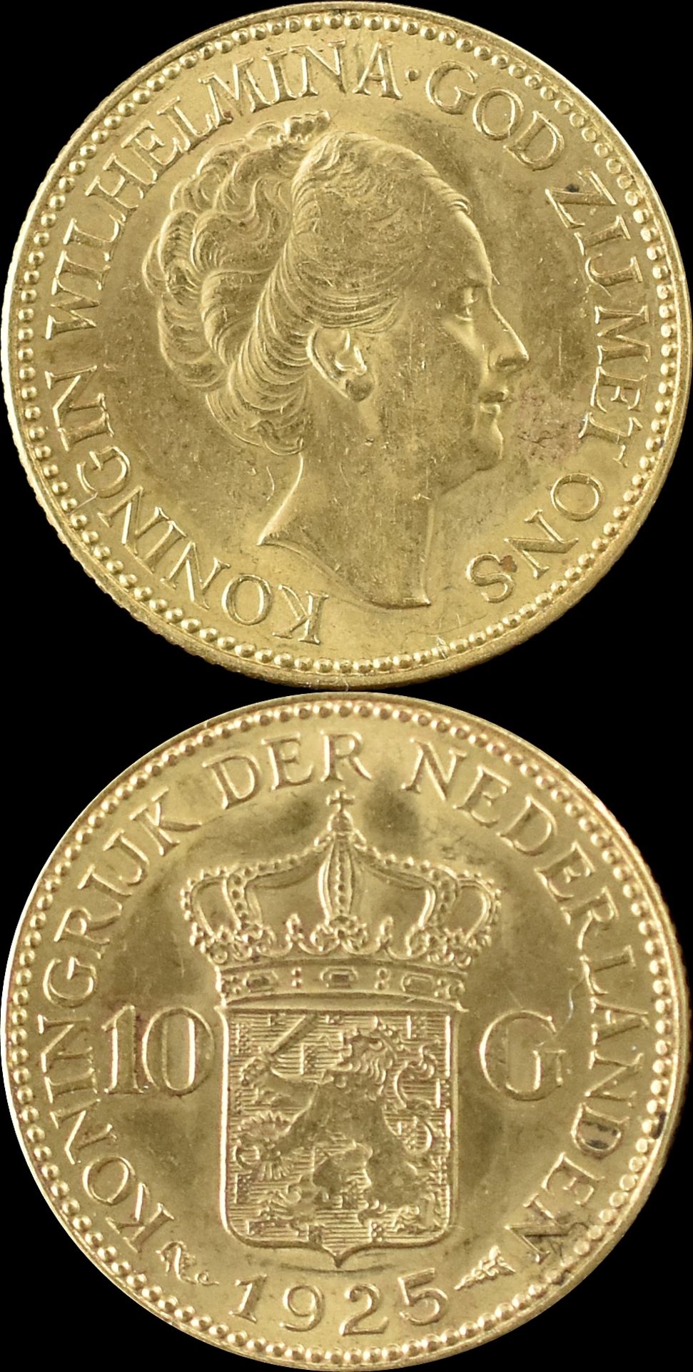 Goldmünze: Holland, 10 Gulden 1925