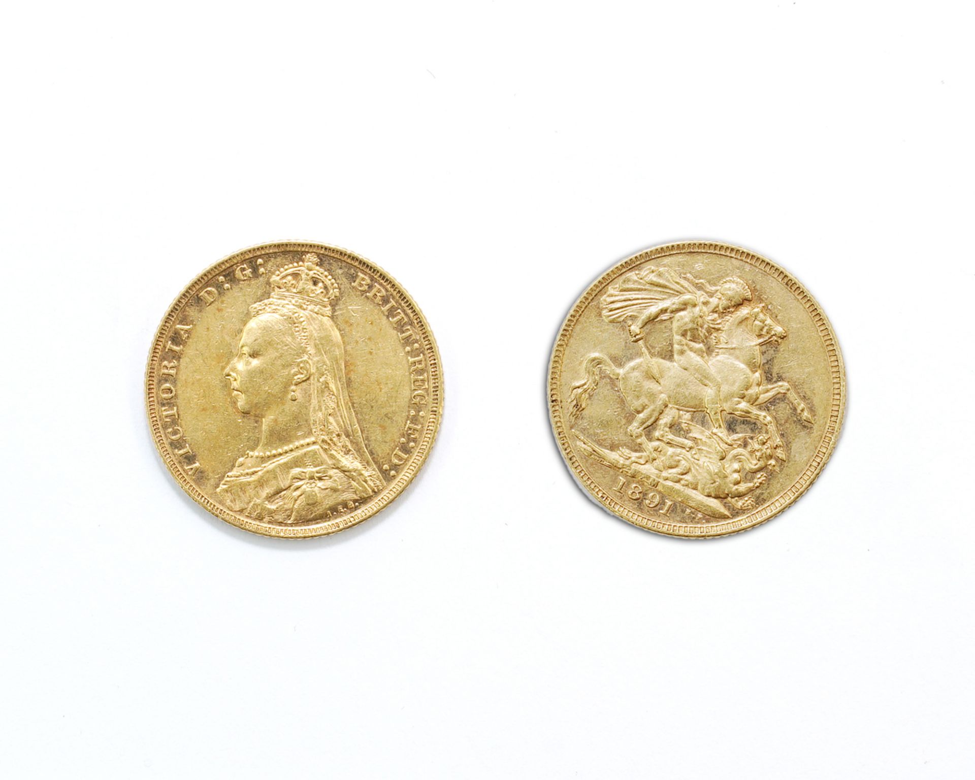 Goldmünze Sovereign Großbritannien 1891