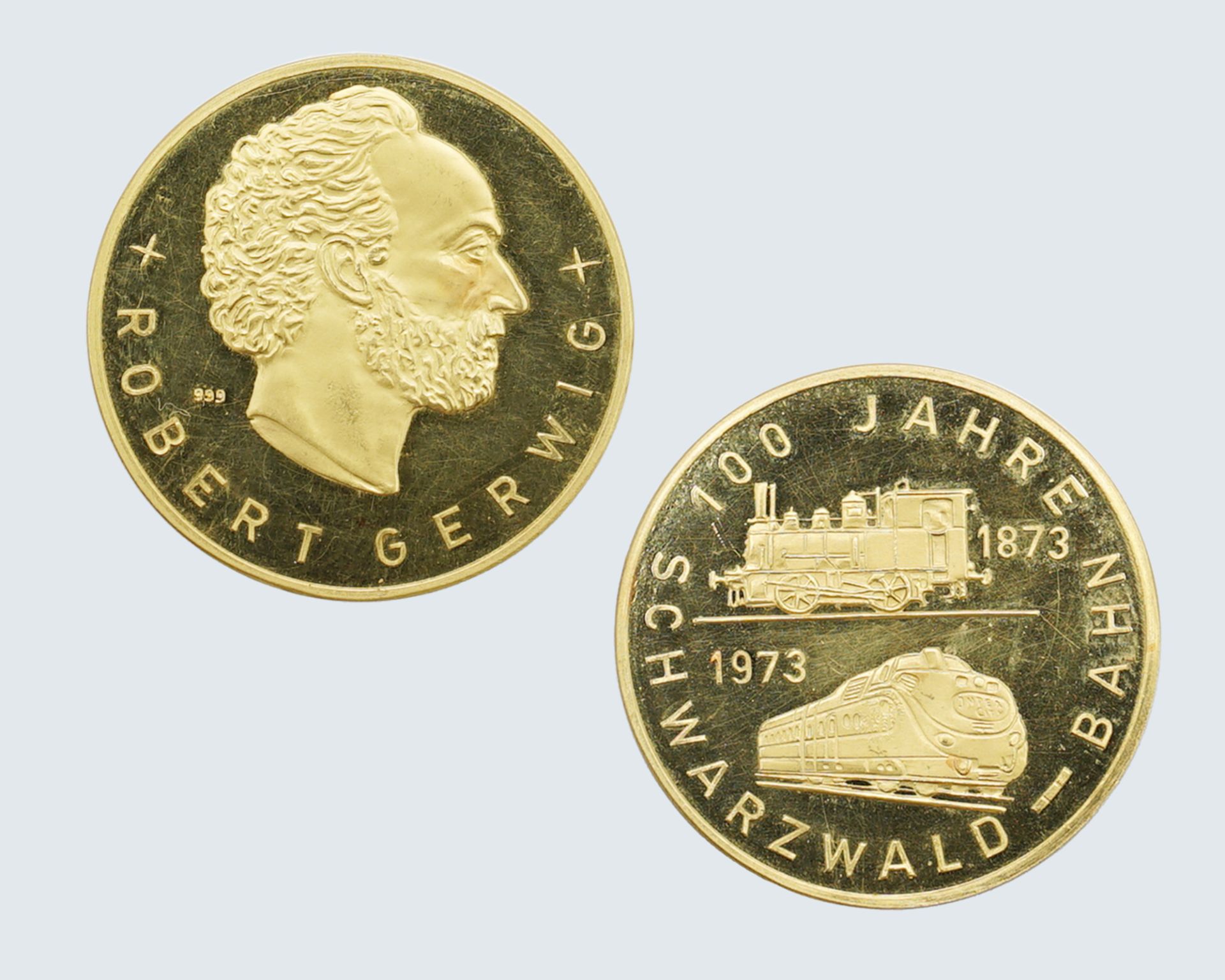 Goldene Medaille 100 Jahre Schwarzwaldbahn 1873 - 1973.