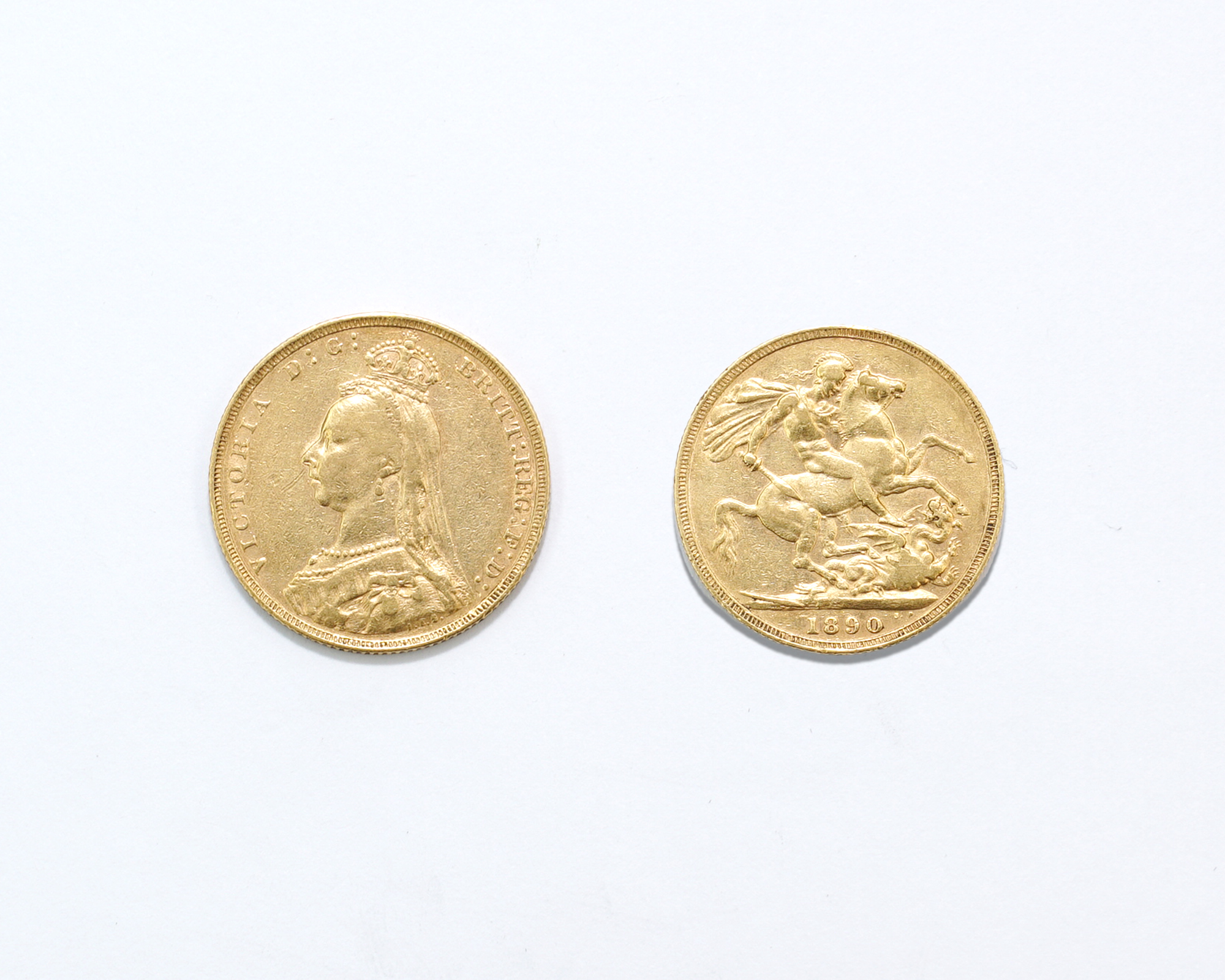 Goldmünze Sovereign Großbritannien 1890