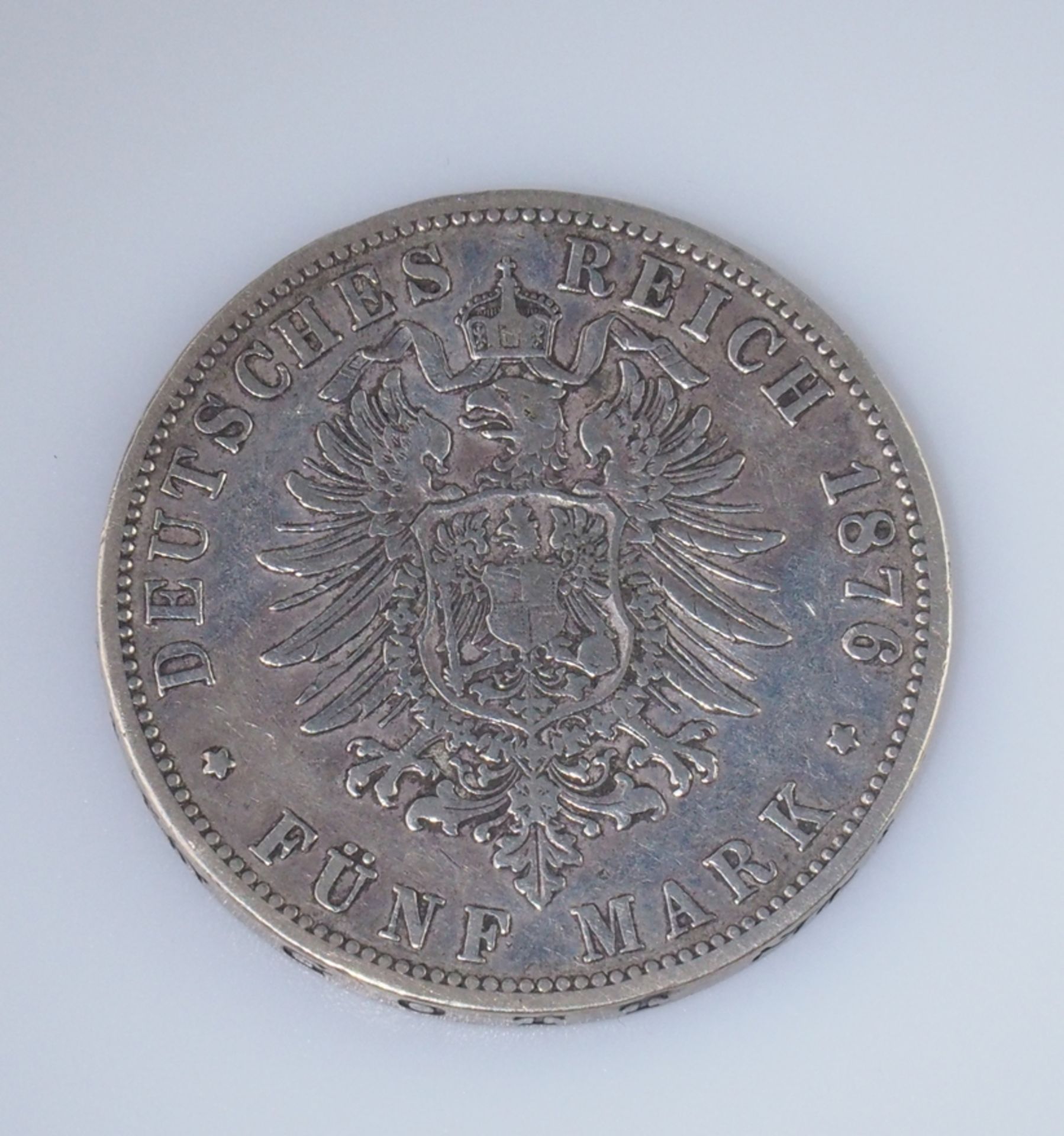Preußen. Fünf Mark. 1876. J 97 - Bild 2 aus 2