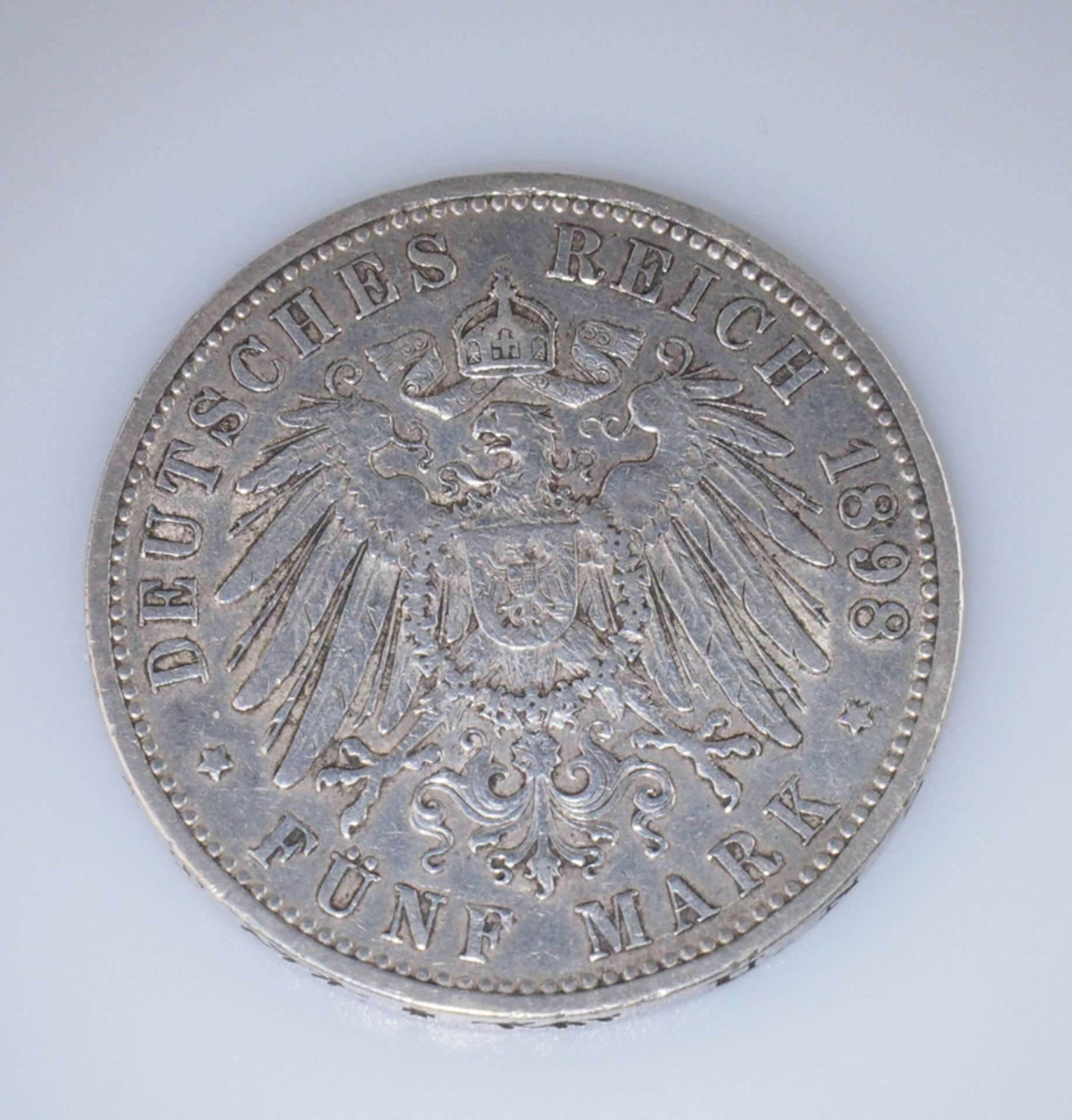 Preußen. Fünf Mark. 1898. J 104 - Image 2 of 2