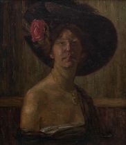 Nanny Claessen. Stuttgarter Maler des 19./20. Jh. Verso sign. Ortsbez. Stuttgart-München. Portrait