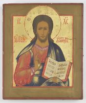 Christus Pantokrator. Russland,1. H. 19. Jh. 26,5 x 22 cm