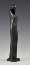 Stehende Mutter mit Kind. Bronze. 20. Jh. H 33 cm