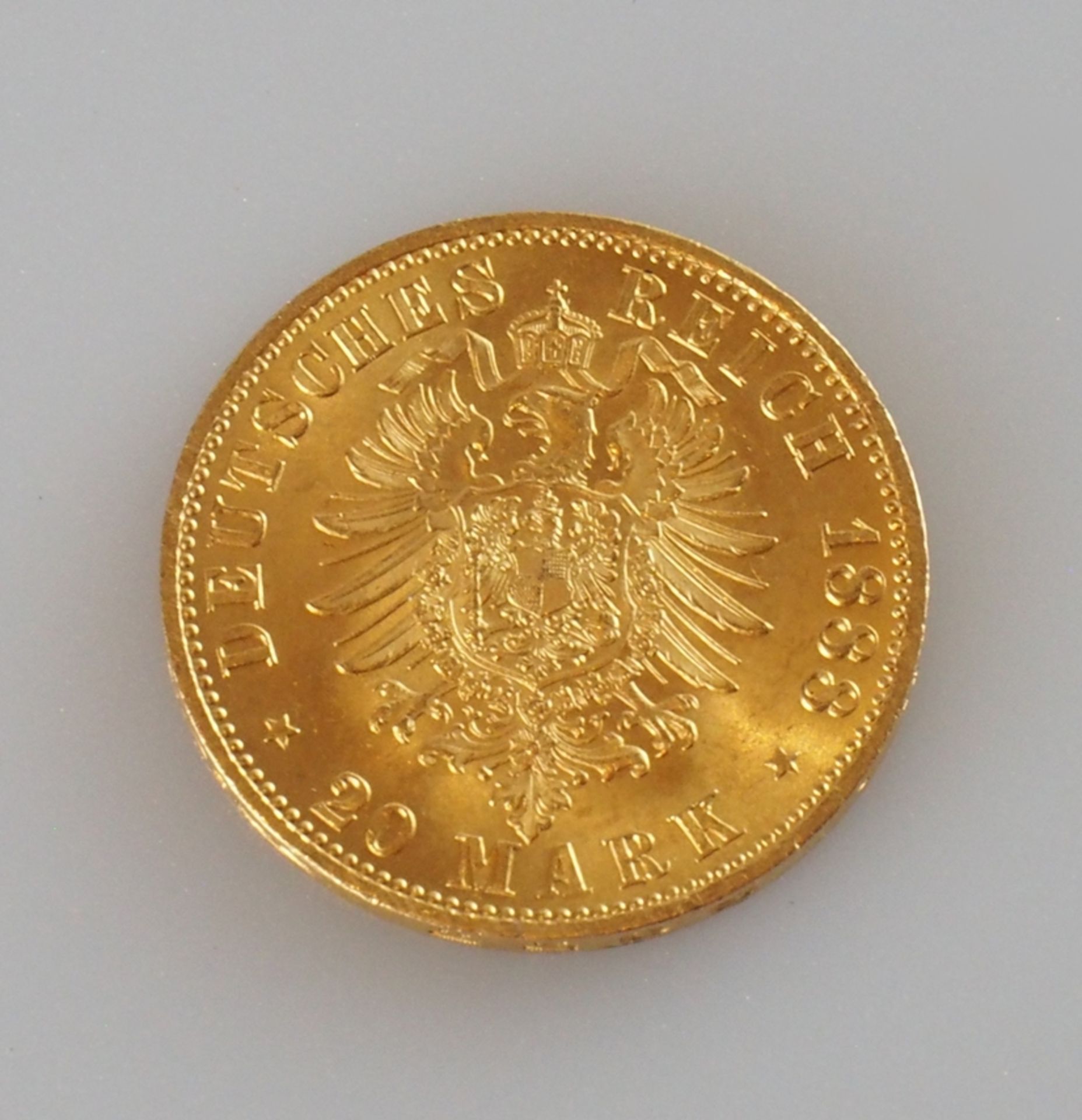 Goldmünze Deutsches Reich. Preussen Kaiser Friedrich 20 Mark 1888 A - Bild 2 aus 2