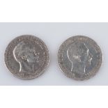 Preußen. Fünf Mark. Zwei Münzen 1902 und 1907. J 104