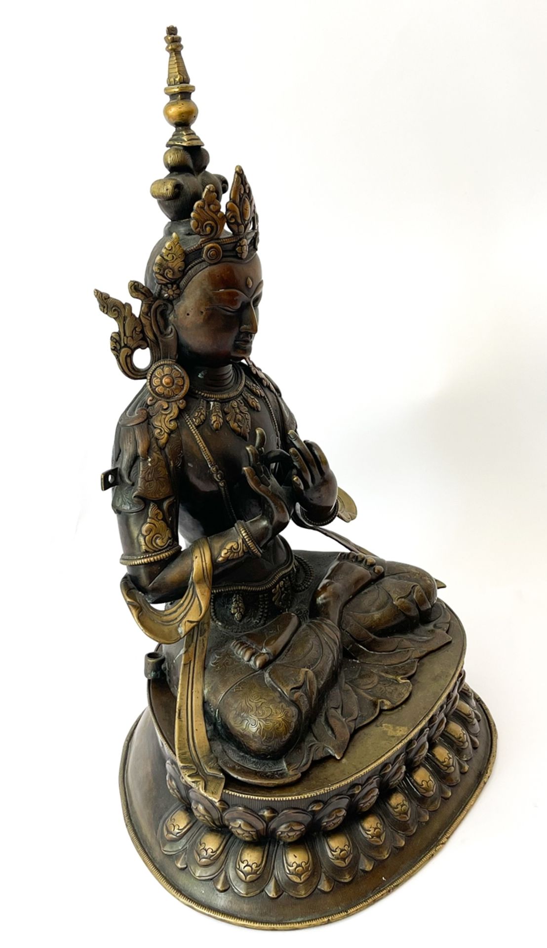 Alter Bronze Buddha - Bild 4 aus 10