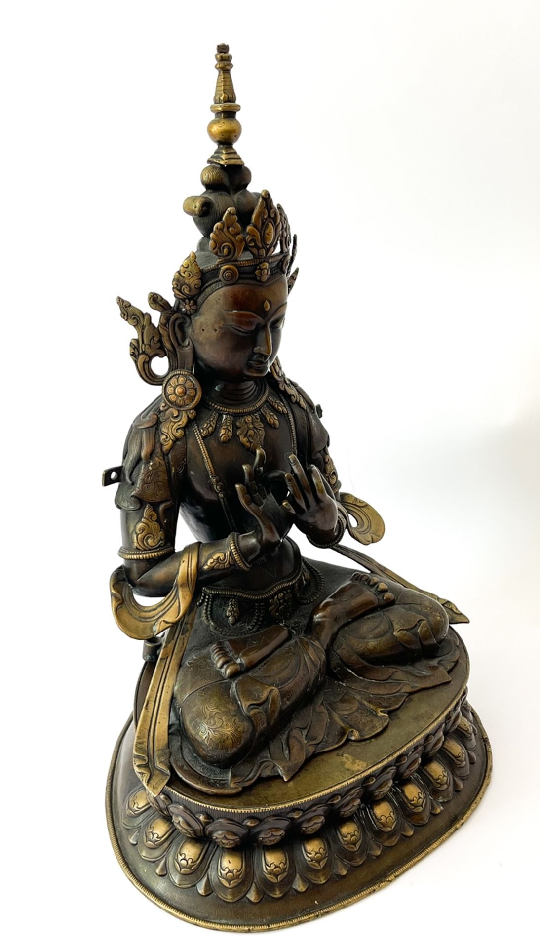 Alter Bronze Buddha - Bild 7 aus 10