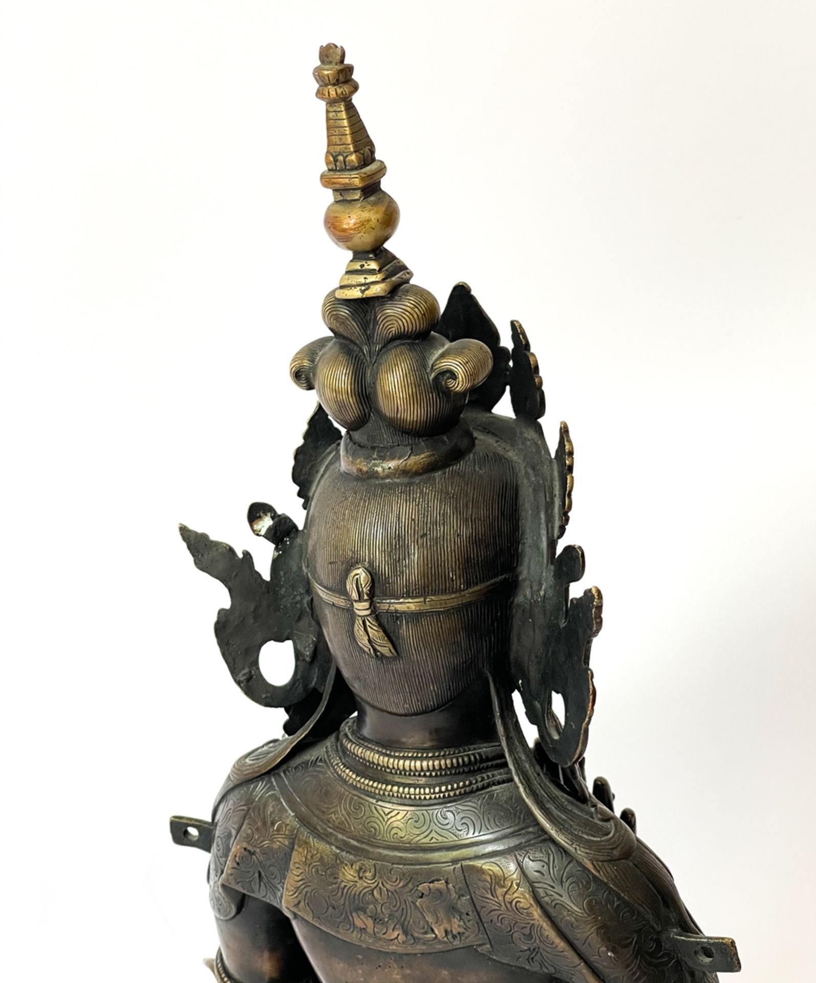 Alter Bronze Buddha - Bild 9 aus 10