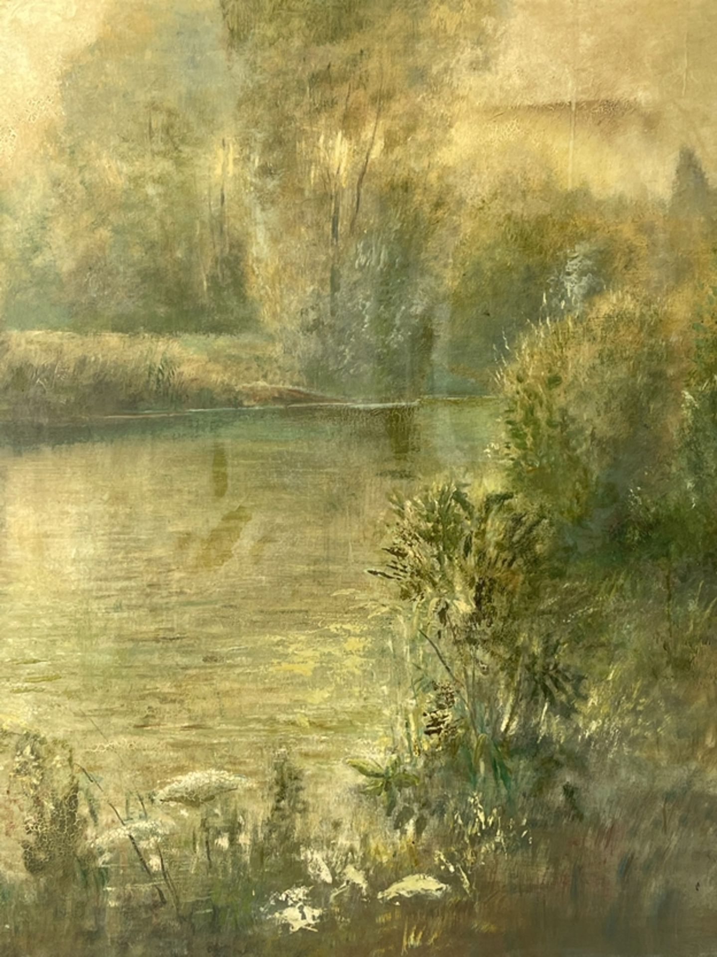 Monumentales Gemälde "Teichlandschaft" - Bild 2 aus 4