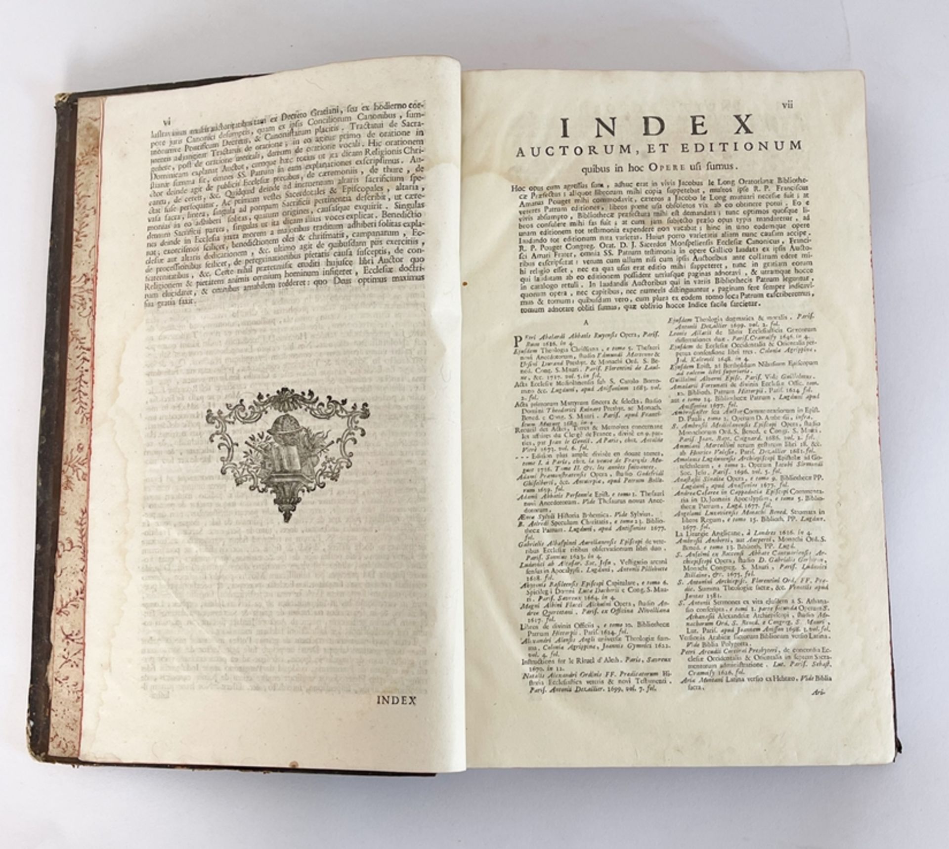 Barockes Buch " Institutiones Catholicae " Pouget Tom I.  - Bild 6 aus 11