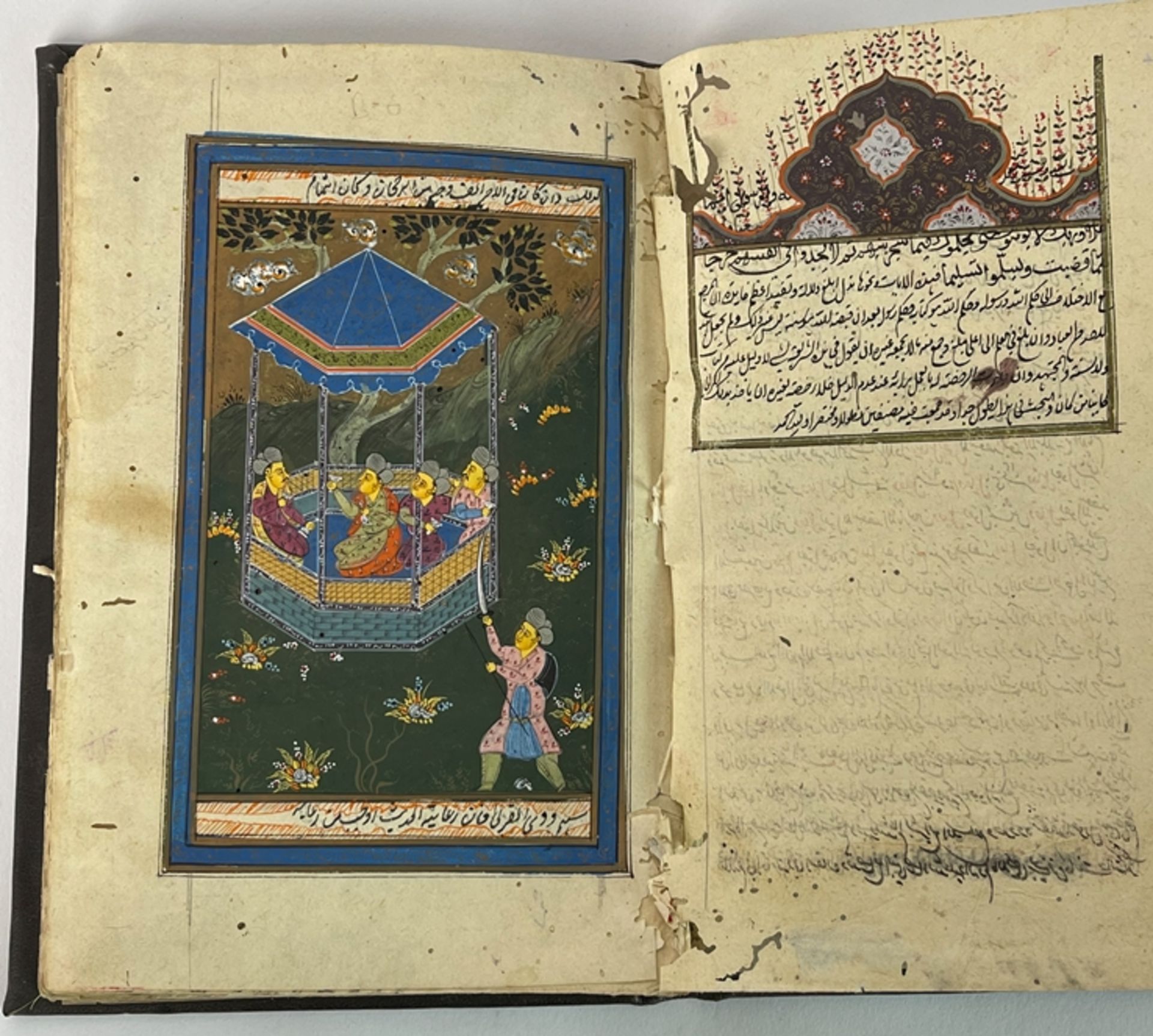 Altes persisches Manuskript / Buch mit Bildern - Image 11 of 14
