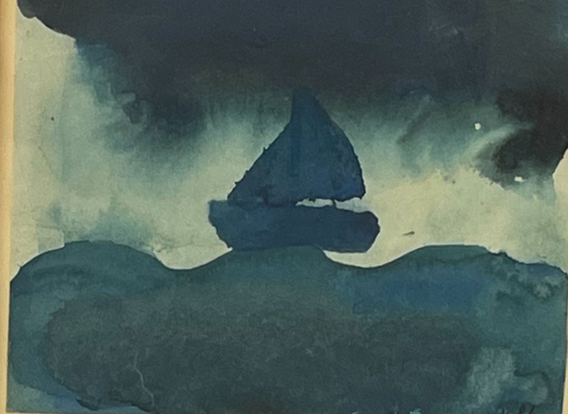 Aquarell blaues Schiff  - Bild 2 aus 4