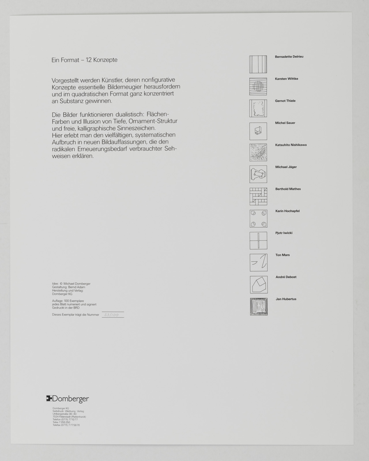 Portfolio: "Ein Format - 12 Konzepte" - Image 15 of 15