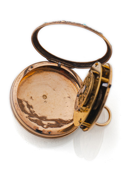 A GOLD SPINDLE POCKET WATCH - Image 4 of 5