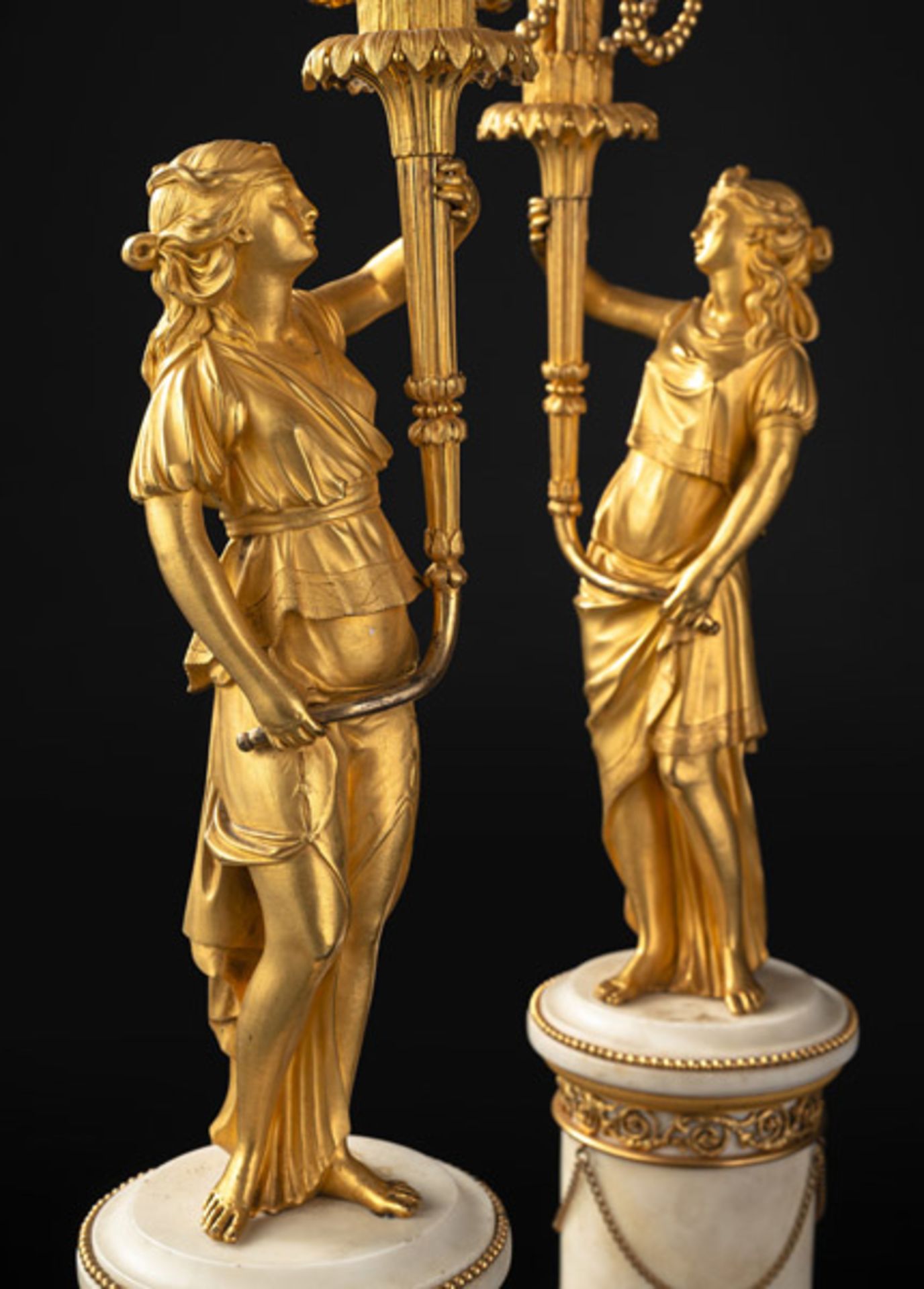 Paar prächtige Louis-XVI-Girandolen - Bild 3 aus 4