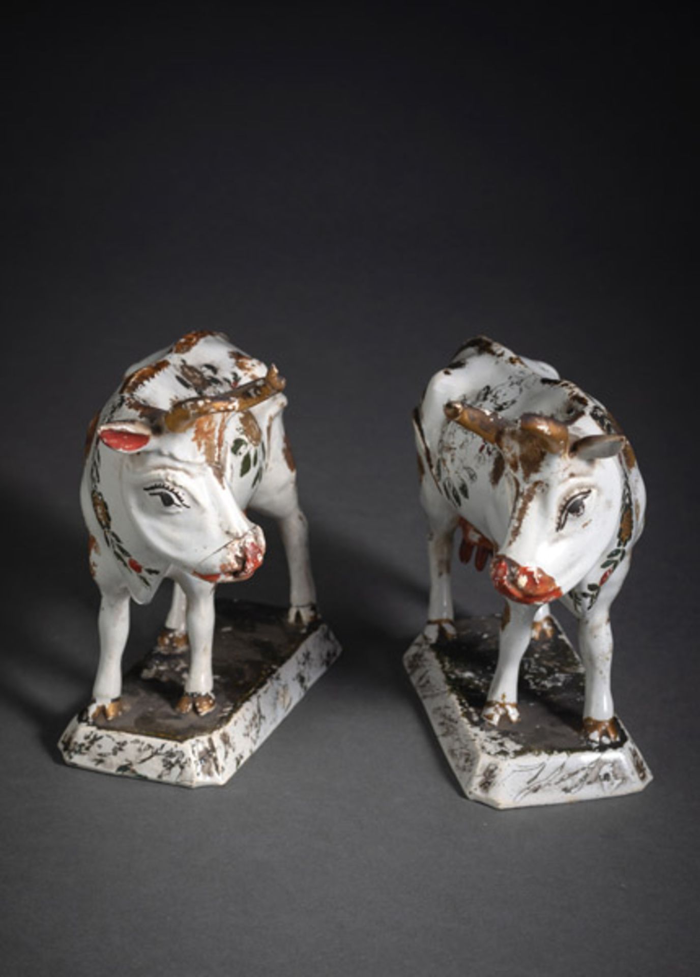 Paar Fayence-Kühe - Bild 3 aus 4