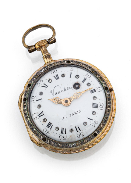 ENAMAL SPINDLE POCKET WATCH