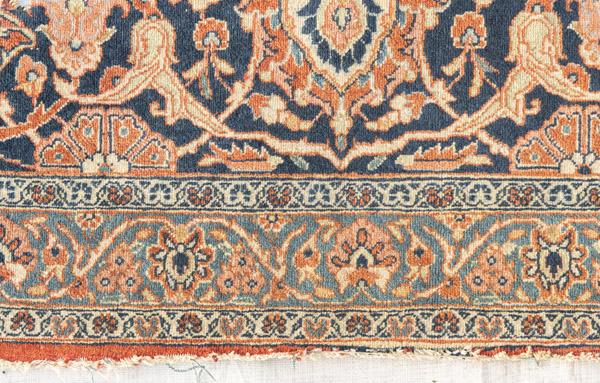 A decorative Kashan carpet with light green medallion - Image 6 of 13