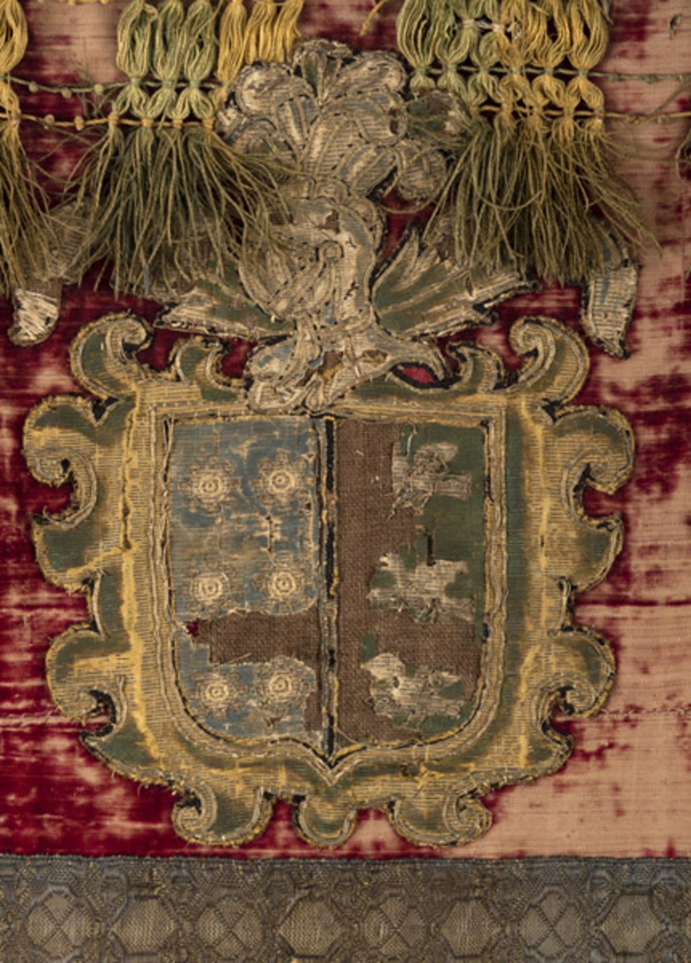 ANTEPENDIUM WITH VIRGIN AND CHILD, BISHOP AND A COAT OF ARMS - Image 5 of 5