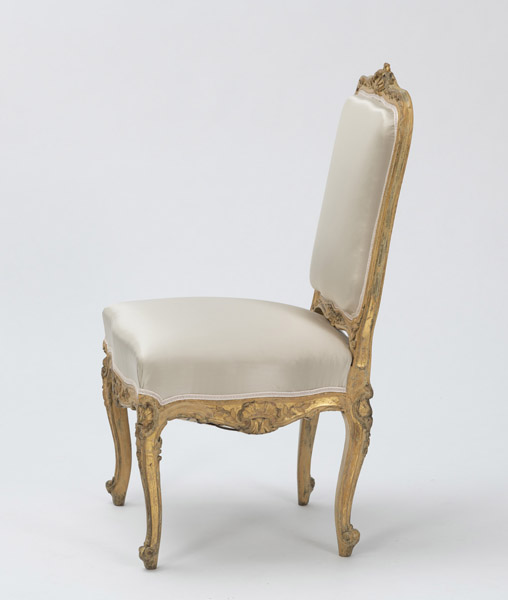 A GERMAN CARVED ADN GILTWOOD ROKOKO SIDE CHAIR - Image 5 of 5