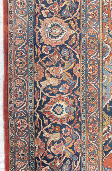 A decorative Kashan carpet with light green medallion - Image 2 of 13