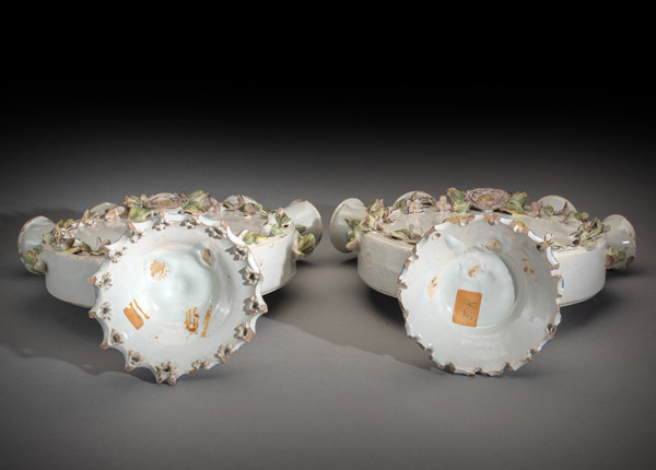 A PAIR OF EXCEPTIONAL FRENCH FAYENCE TULIP VASES - Image 3 of 4