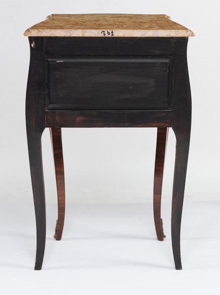 A PAIR OF LOUIS-XV-STYLE BRONZE MOUNTED OCCASIONAL COMMODES - Image 8 of 9