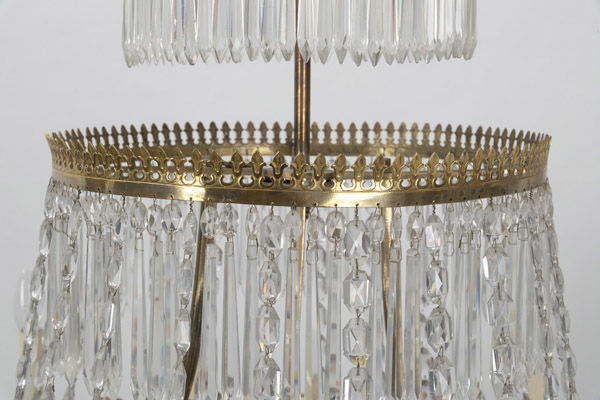 A GERMAN ORMOLU MOUNTED AND CUT GLASS TWELFE LIGHT CHANDELIER - Image 10 of 26