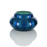 Jugendstil Vase "Blau Metallin"
