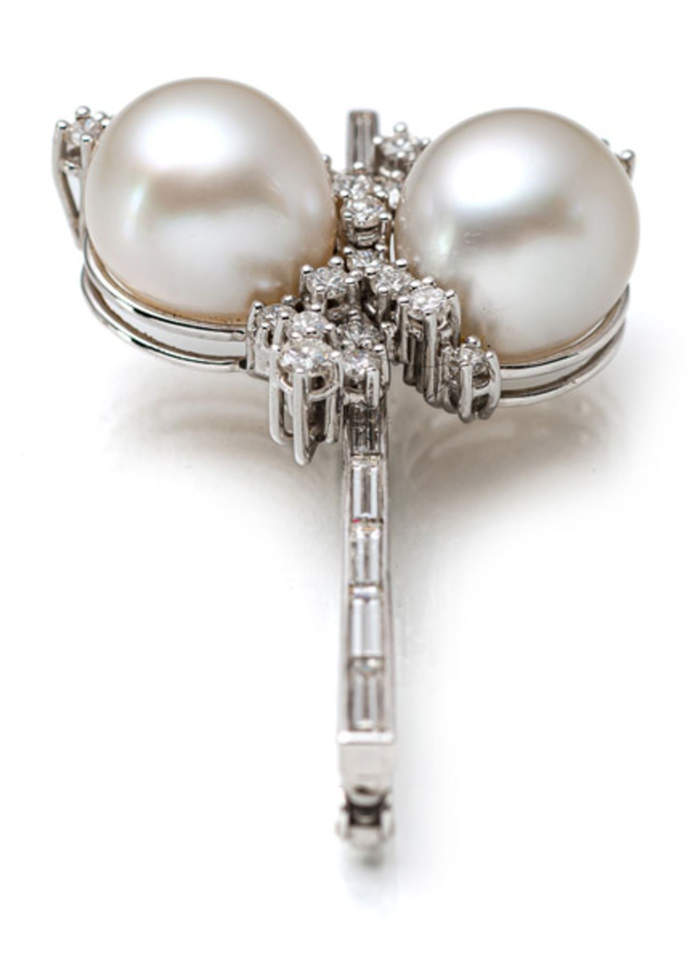 A FINE PEARL AND DIAMOND BROOCH/PENDANT - Image 2 of 3