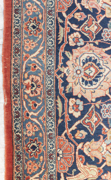 A decorative Kashan carpet with light green medallion - Image 3 of 13