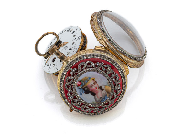 ENAMAL SPINDLE POCKET WATCH - Image 4 of 4