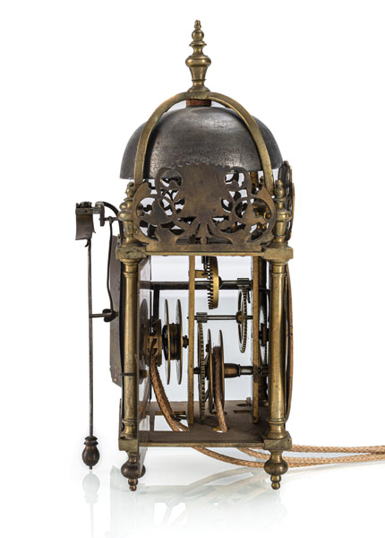 A SMALL FRENCH LANTERN CLOCK - Image 4 of 4