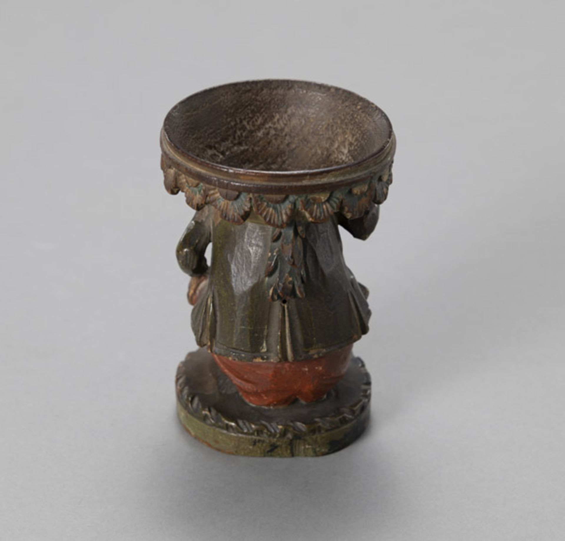 A CARVED WOOD MODEL OF A BASIN WITH ATLANT - Image 3 of 4