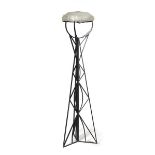 Art-Déco-Stehlampe mit Glasschirm von Sabino Paris