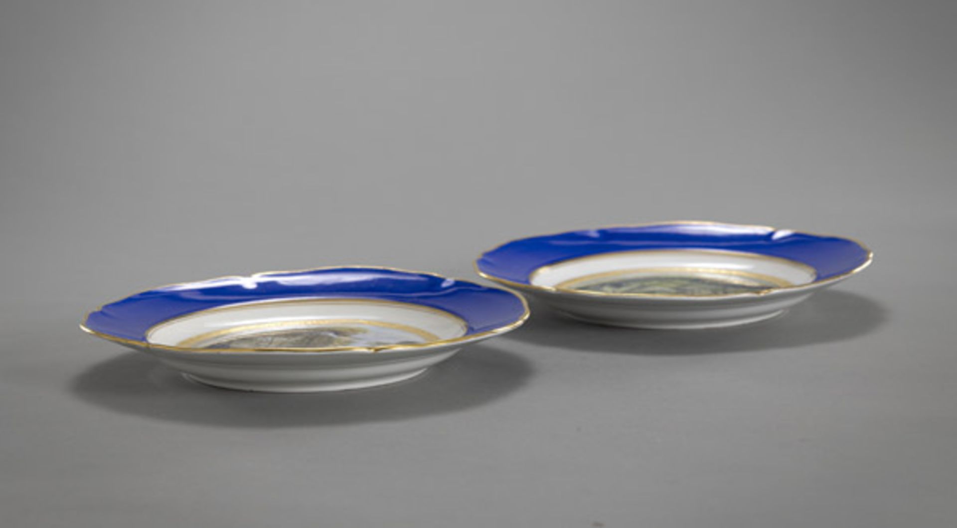 TWO KPM BERLIN LANDSCAPE PATTERN PORCELAIN PLATES - Image 2 of 3