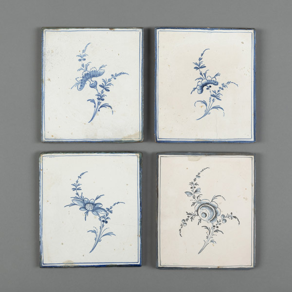 FOUR DUTCH FAYENCE TILES