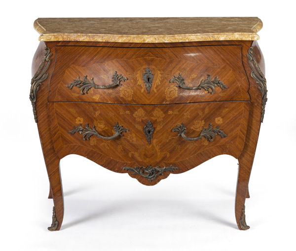 A FRENCH LOUIS XV STYLE BRONZE MOUNTED KINGWOOD AND OTHERS COMMODE - Image 5 of 7