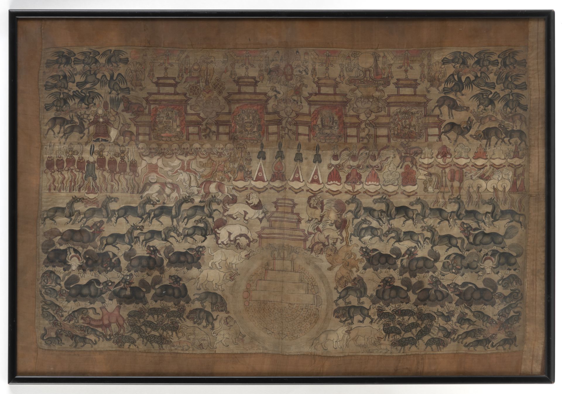 A RARE OFFERING THANGKA FOR THE FOUT TANTRIC TUTELARY DEITIES - Image 2 of 2