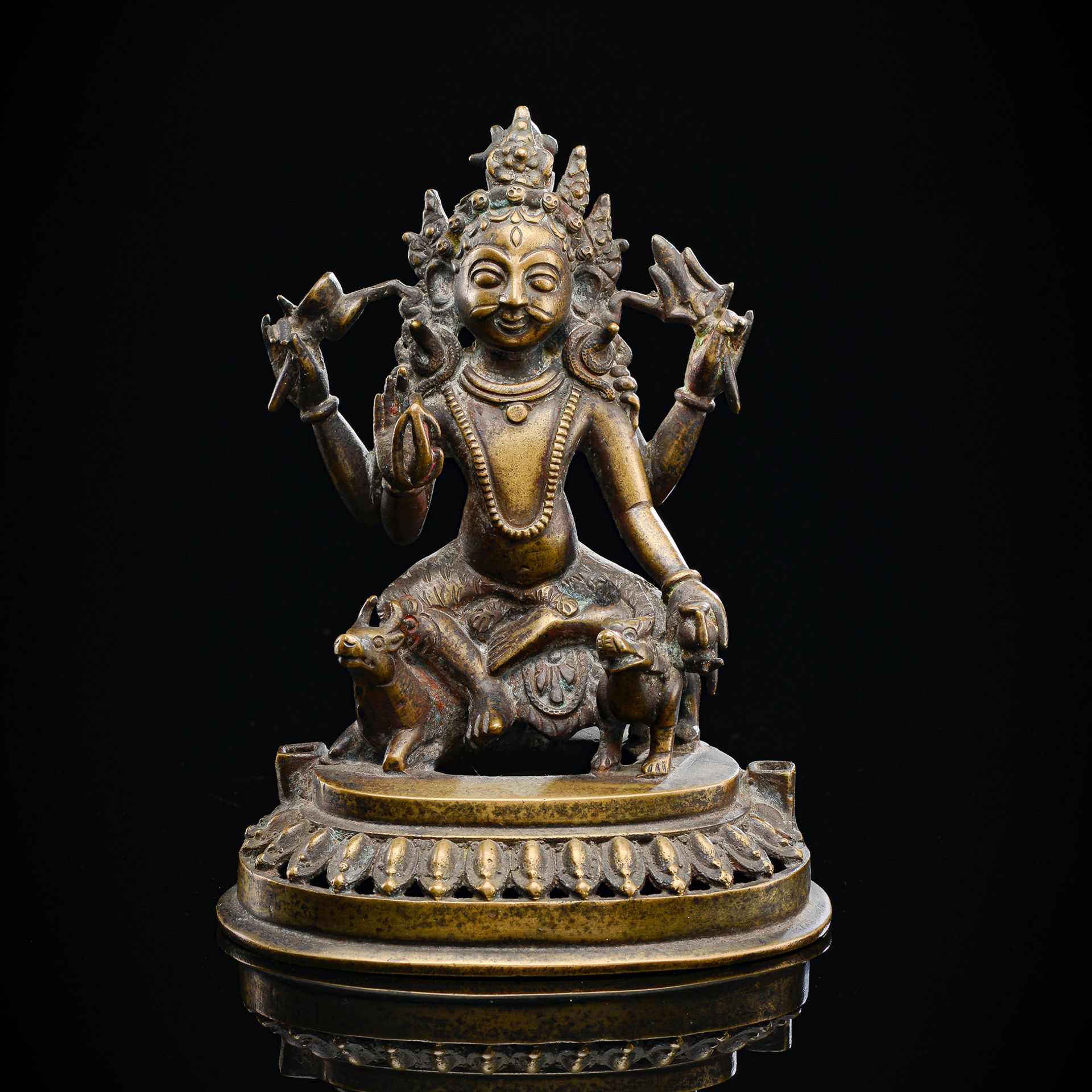 A BRONZE FIGURE OF BHAIRAVA