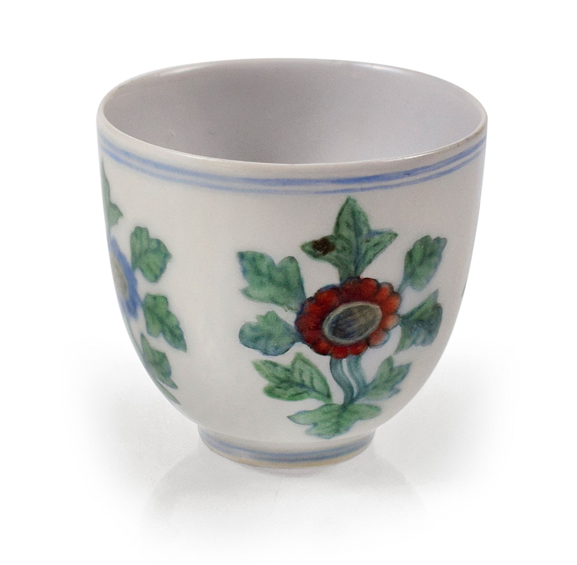 A DOUCAI 'CHRYSANTHEMUM' WINE CUP