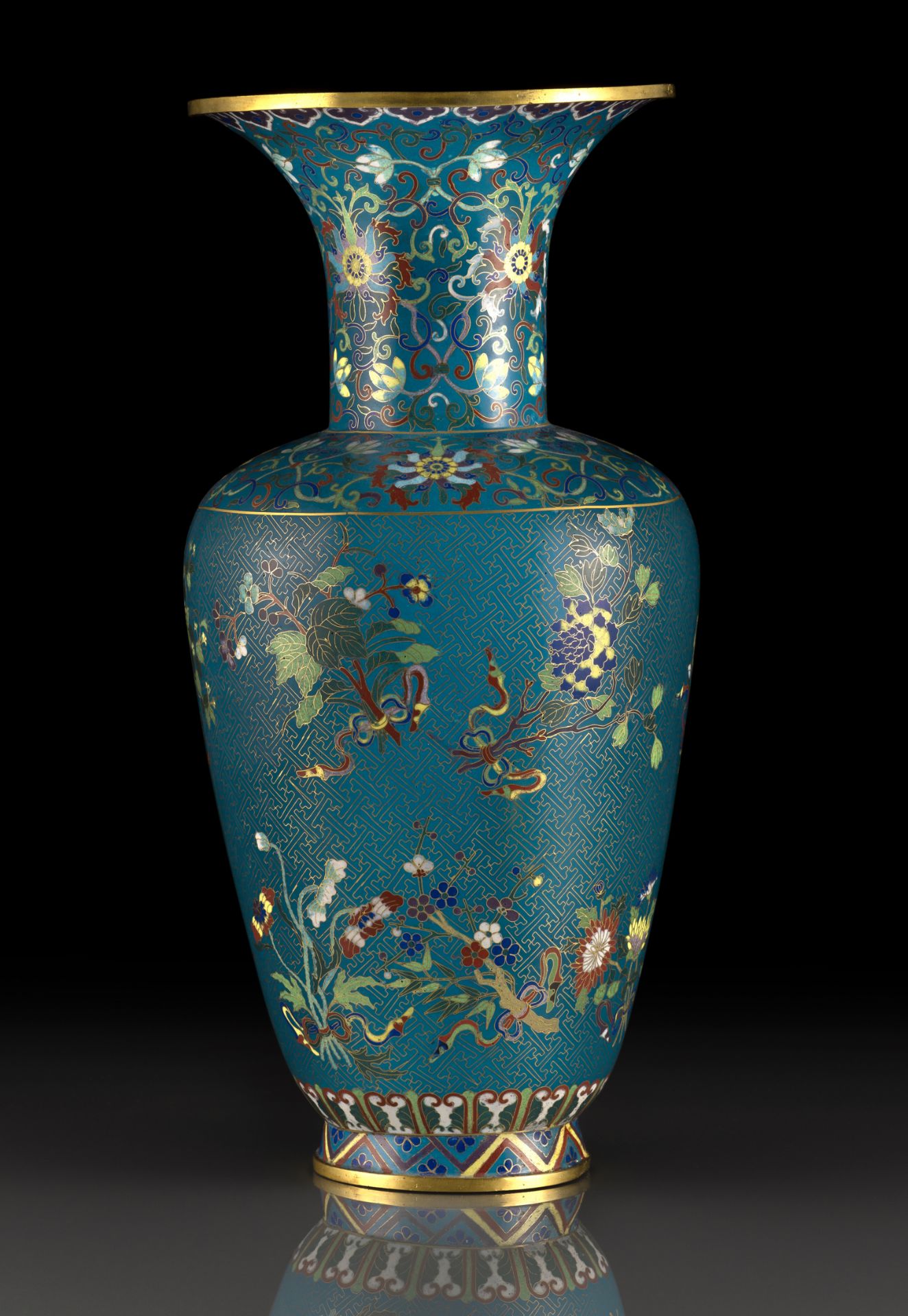 Große Cloisonné-Vase