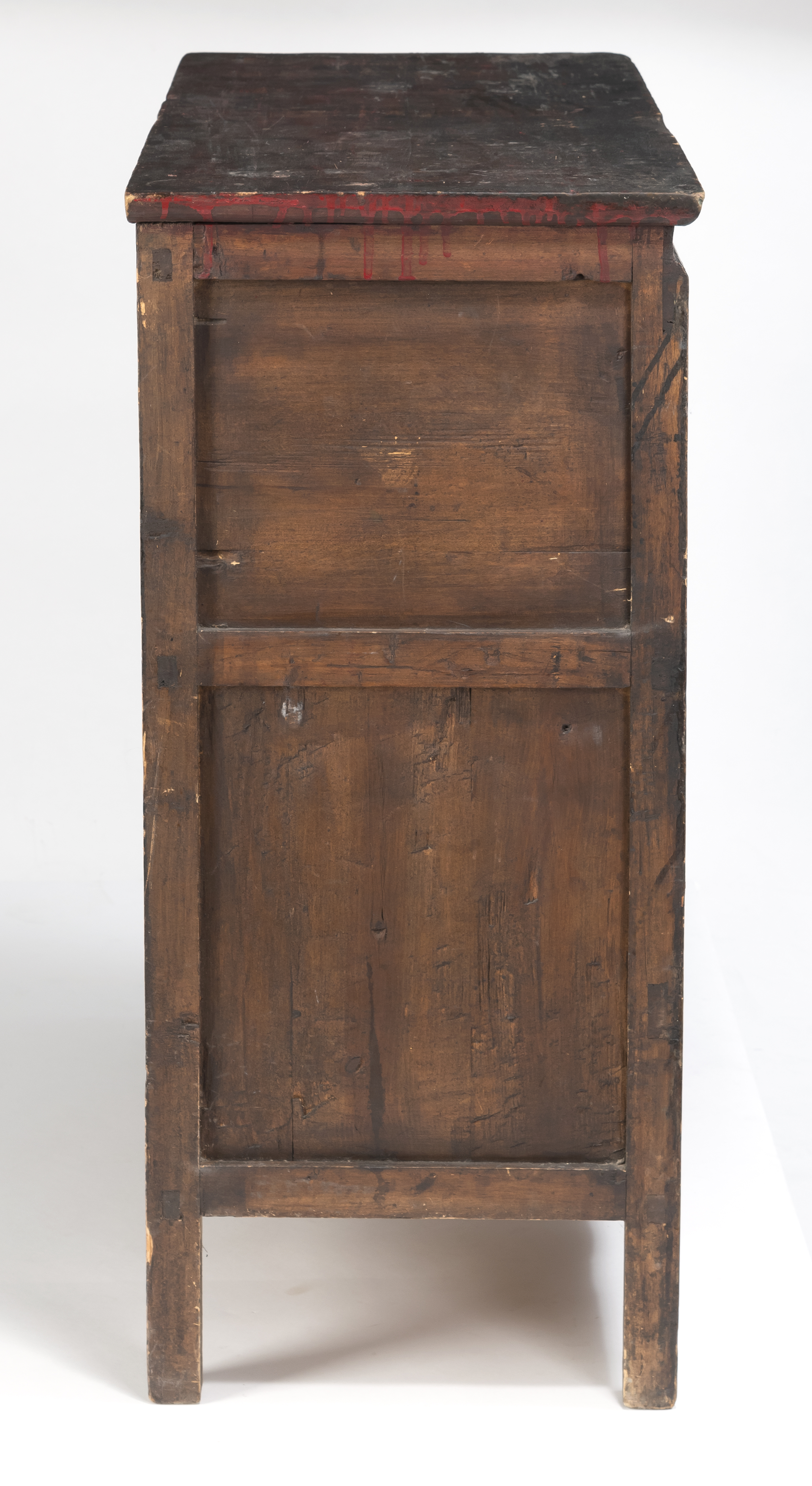 A PAIR OF POLYCHROME WOOD CUPBOARDS - Image 8 of 13