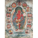 Seltenes Thangka der roten Tara