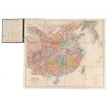 Gruppe von historischen Karten, u.a. Map of China