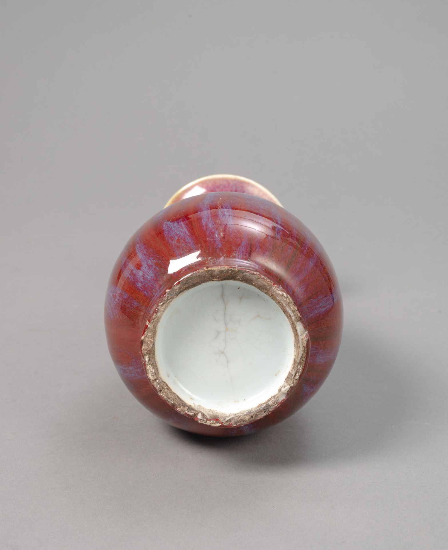 Birnenförmige Vase mit Flambé-Glasur - Bild 4 aus 4