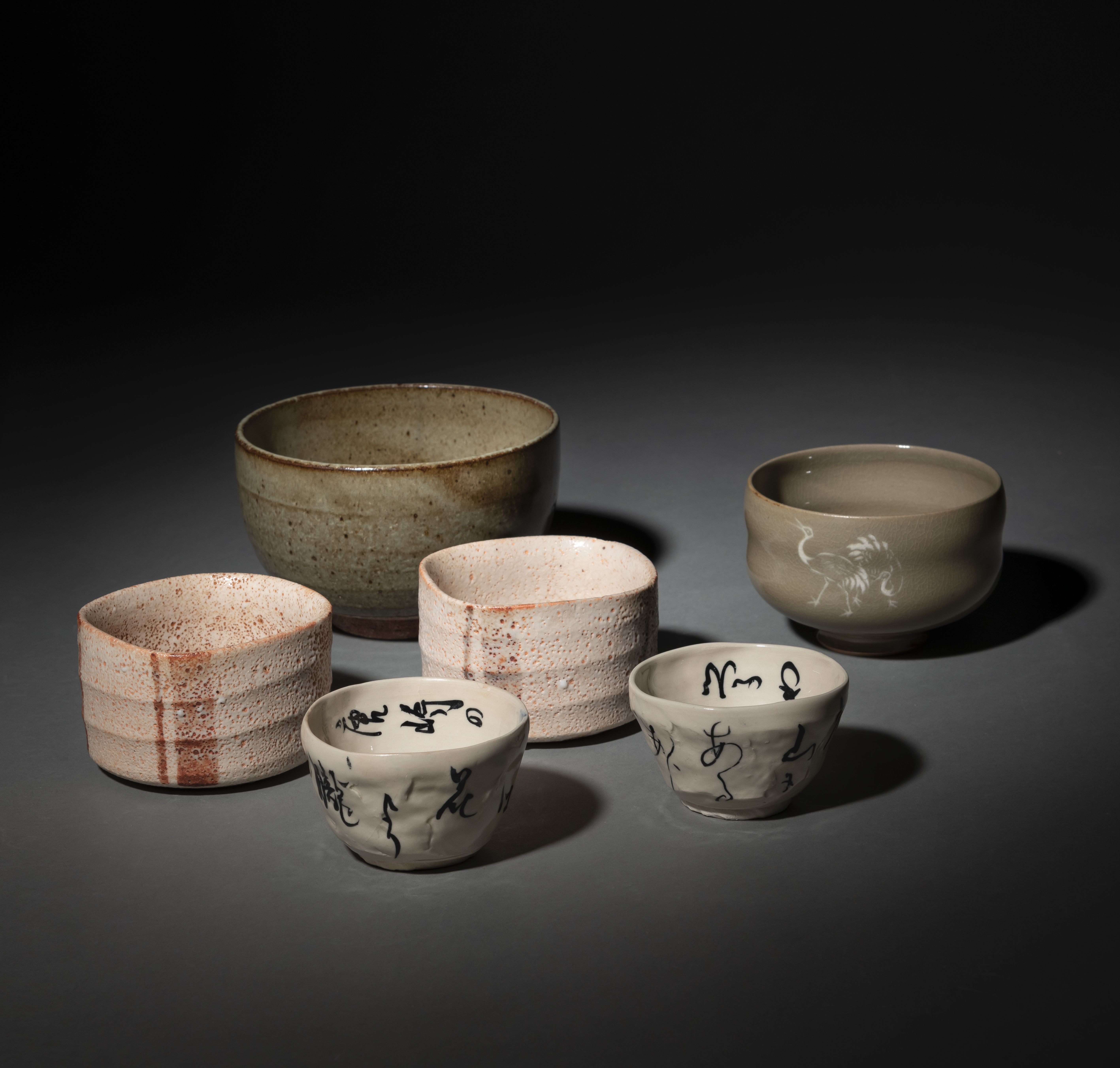 SIX STUDIO CERAMIC BOWLS