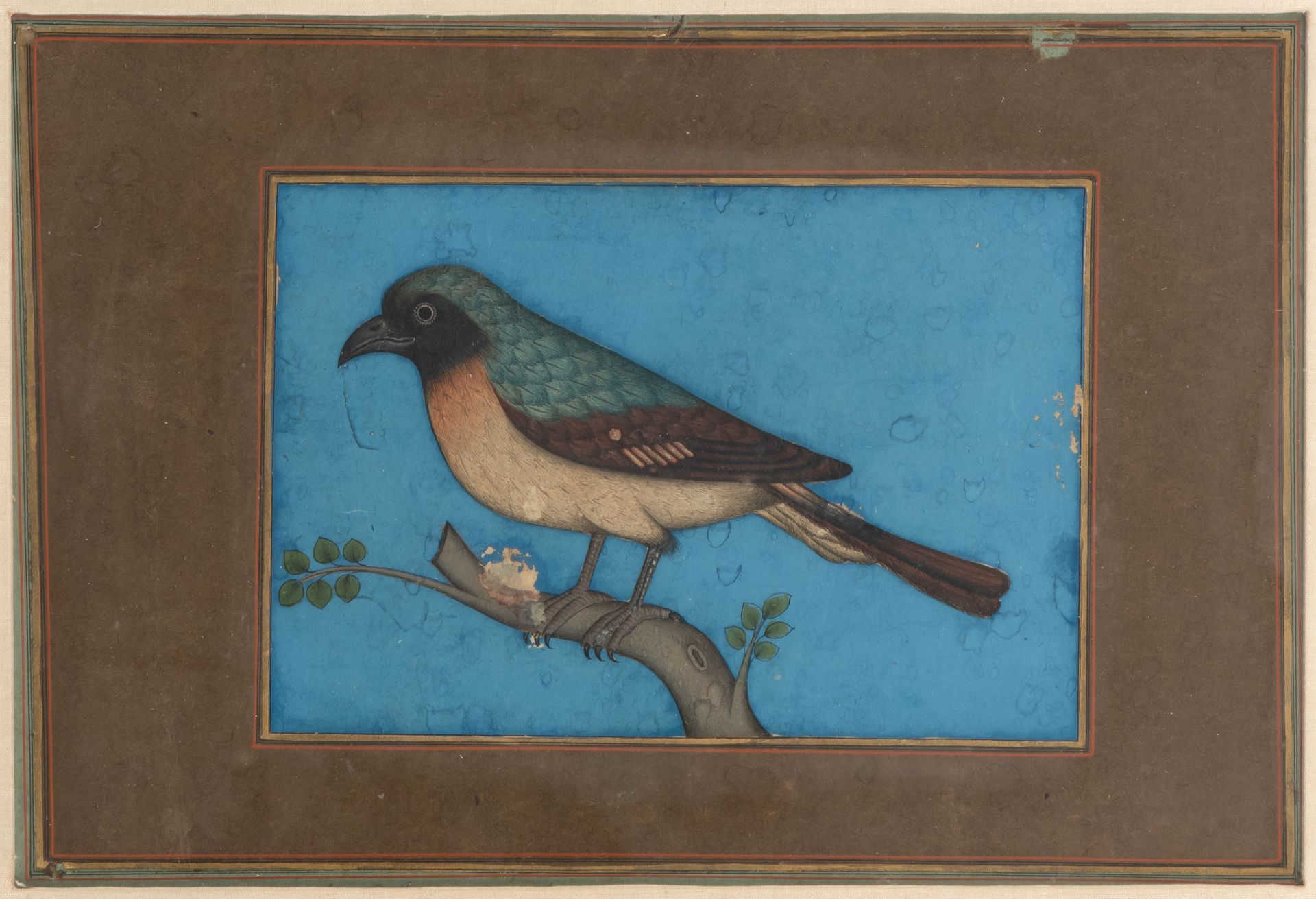 THREE MINIATURES WITH BIRDS AND HUNTER - Image 2 of 6